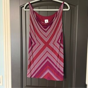 Cabi Lined Draped Tank Top | Size Small | Good Condition | wine / burgundy color